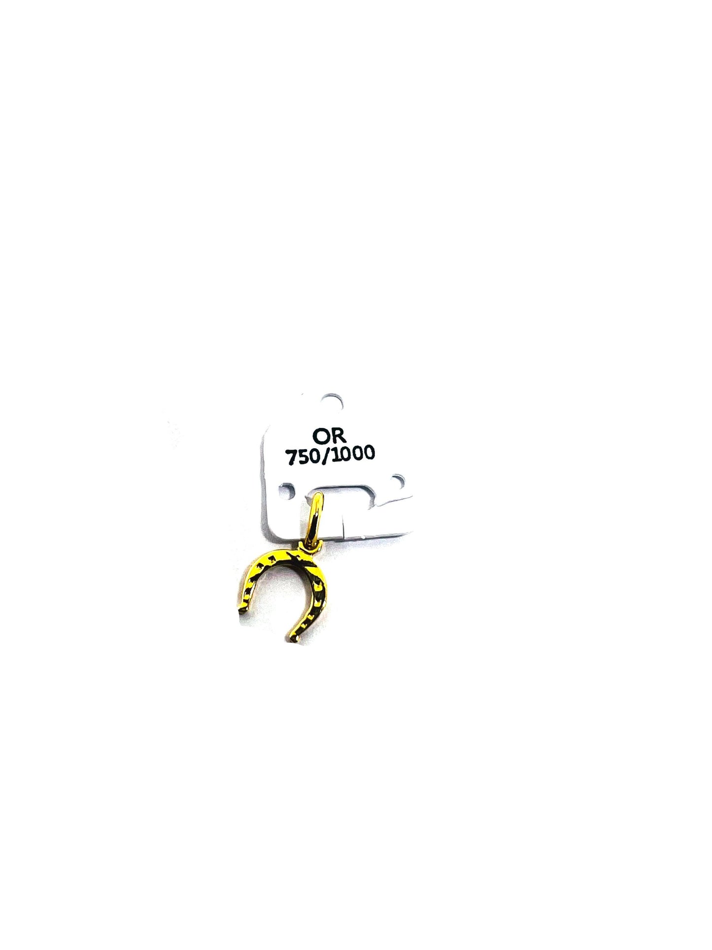 Pendentif Fer à cheval Or jaune massif 18k 750%
