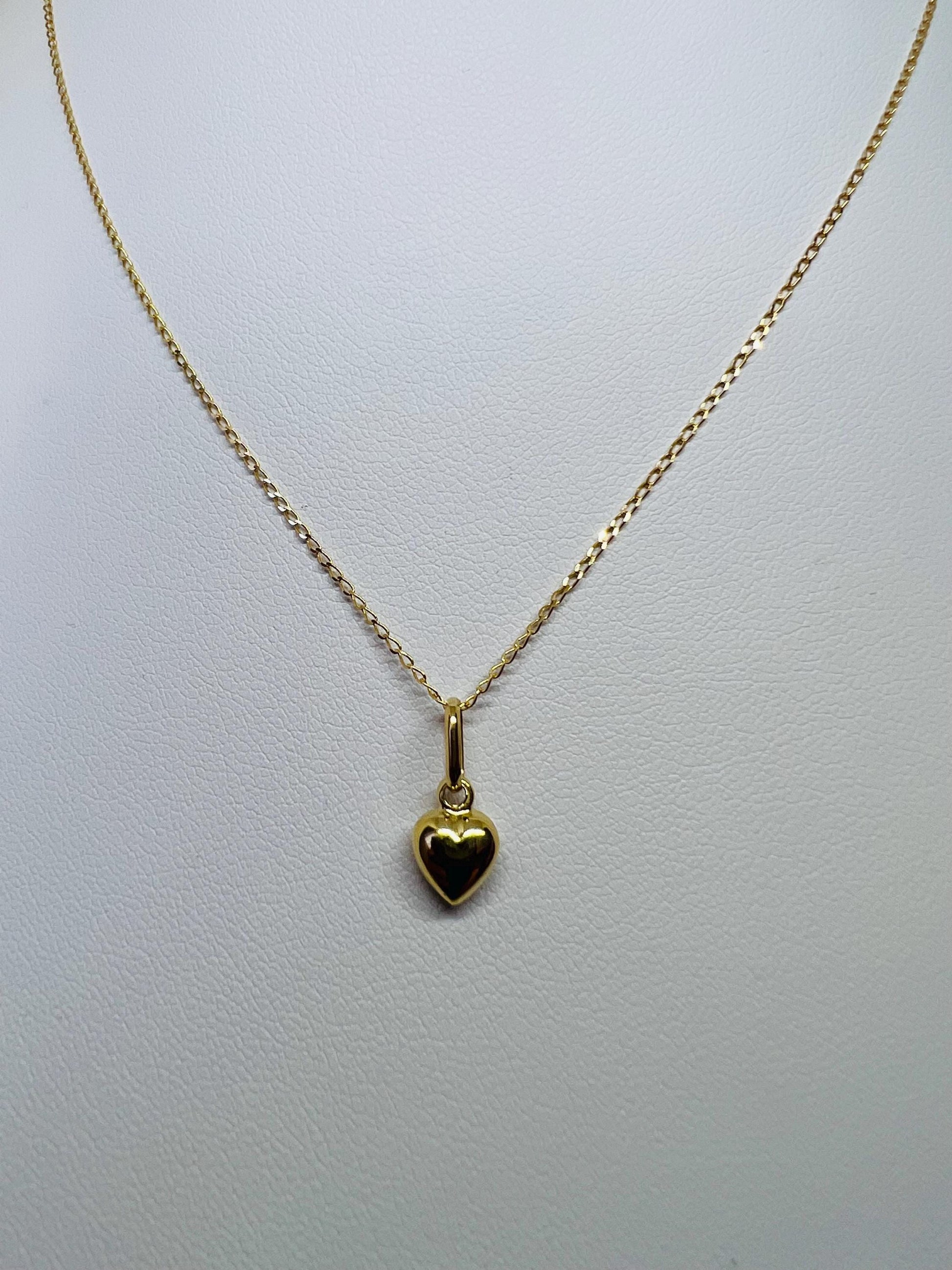 Pendentif Or jaune massif 18k 750% Coeur amour
