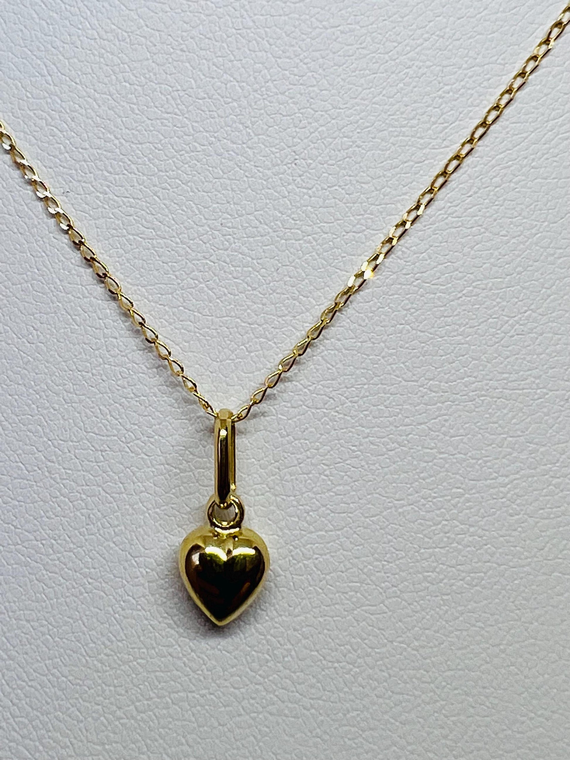 Pendentif Or jaune massif 18k 750% Coeur amour