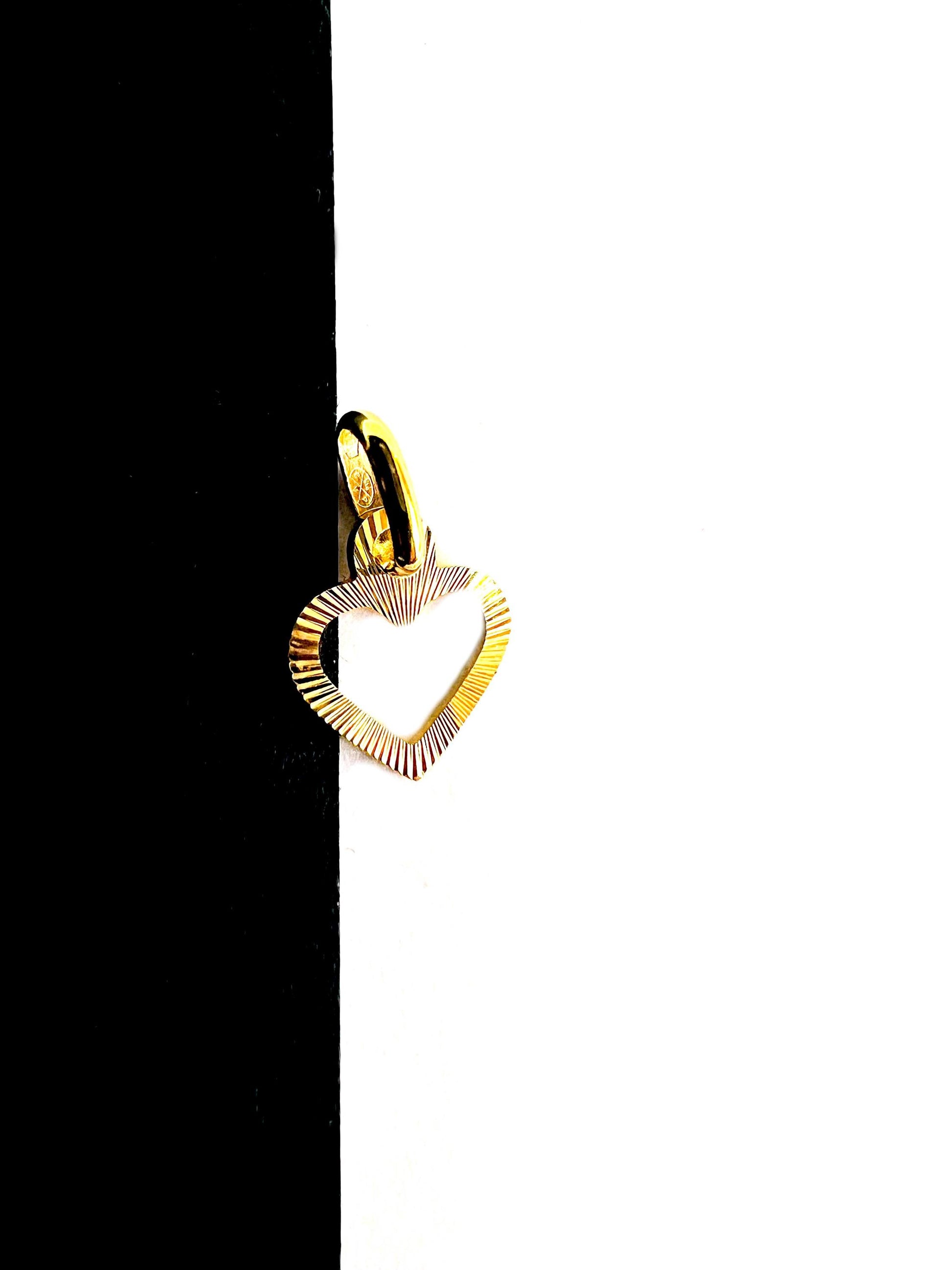 Pendentif Coeur Or jaune massif 18K 750%