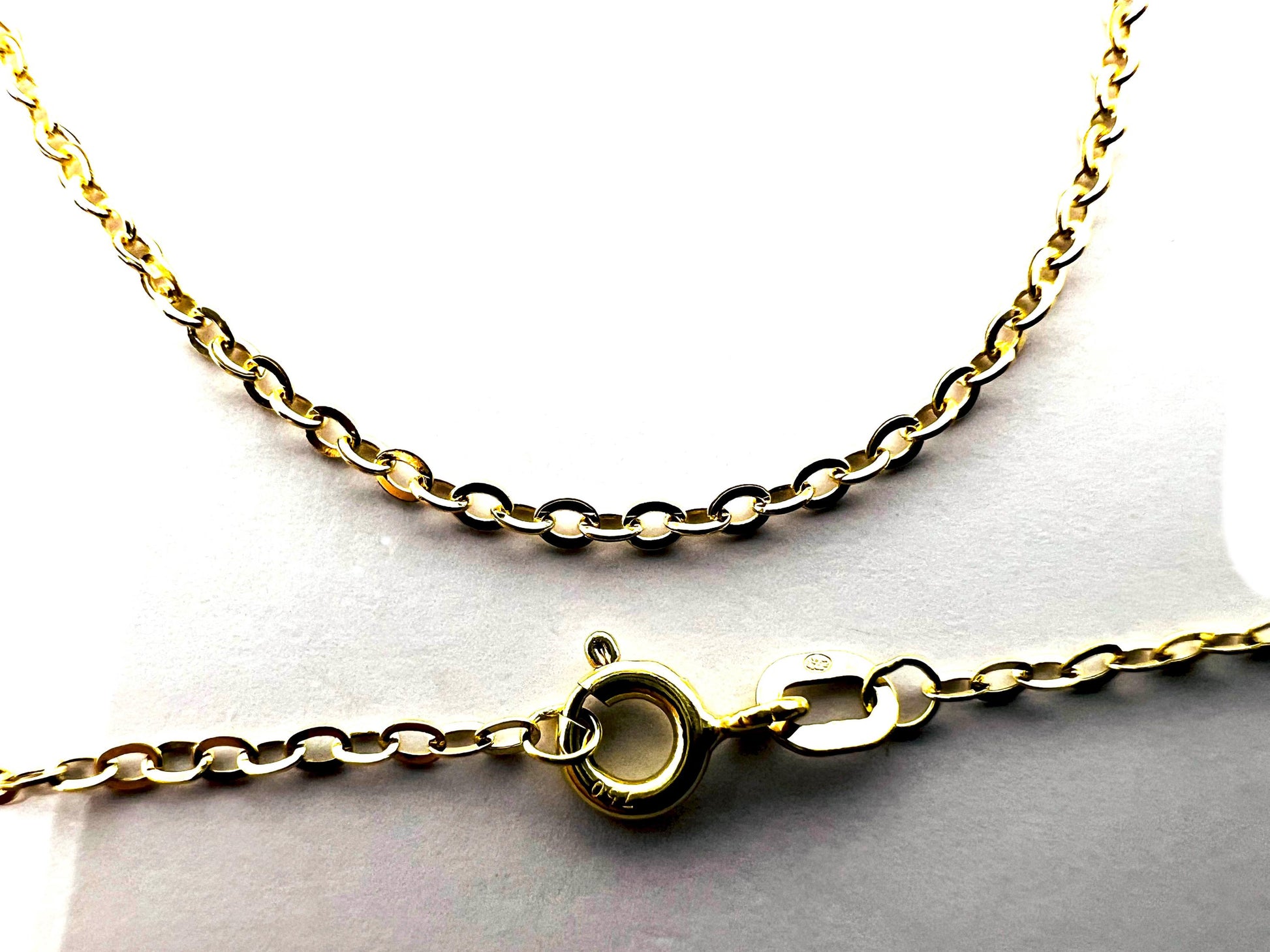 Chaîne forçat or jaune massif 18k 750% 45 cm 2 mm