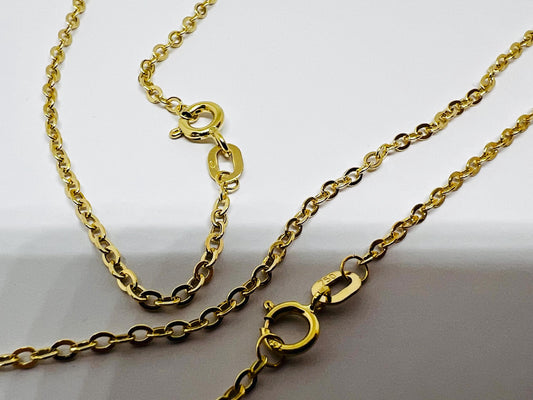 Chaîne forçat or jaune massif 18k 750% 45 cm 2 mm
