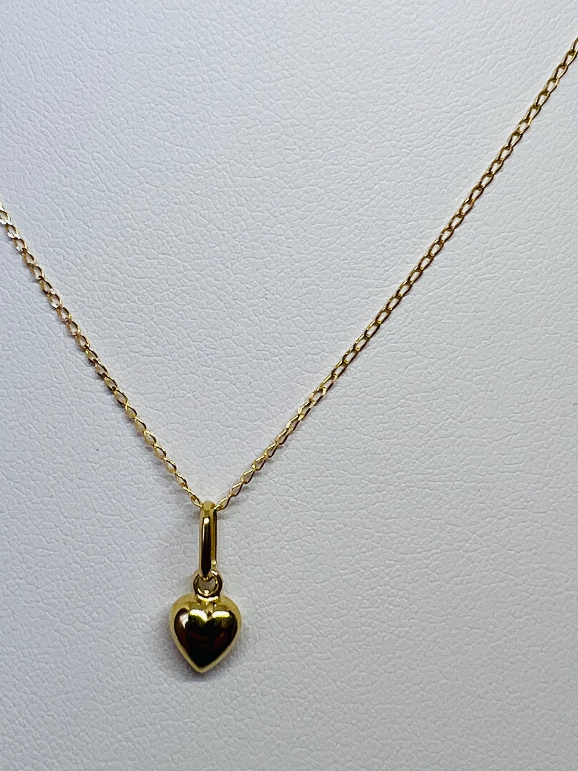Pendentif Or jaune massif 18k 750% Coeur amour