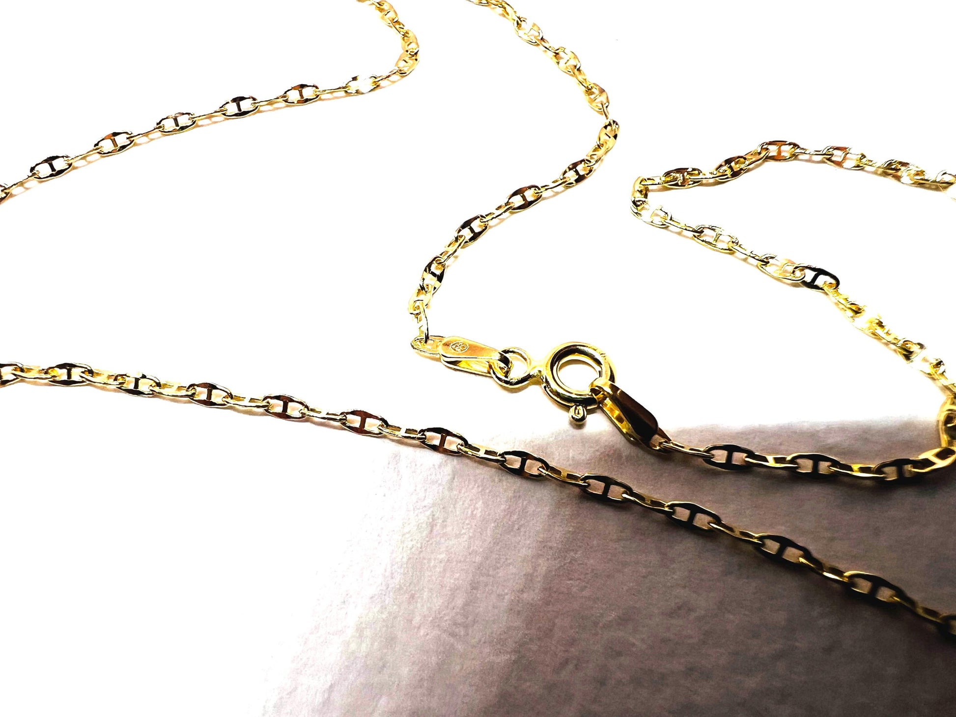 Chaîne Marine or jaune massif 18k 750%