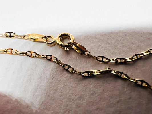 Chaîne Marine or jaune massif 18k 750%