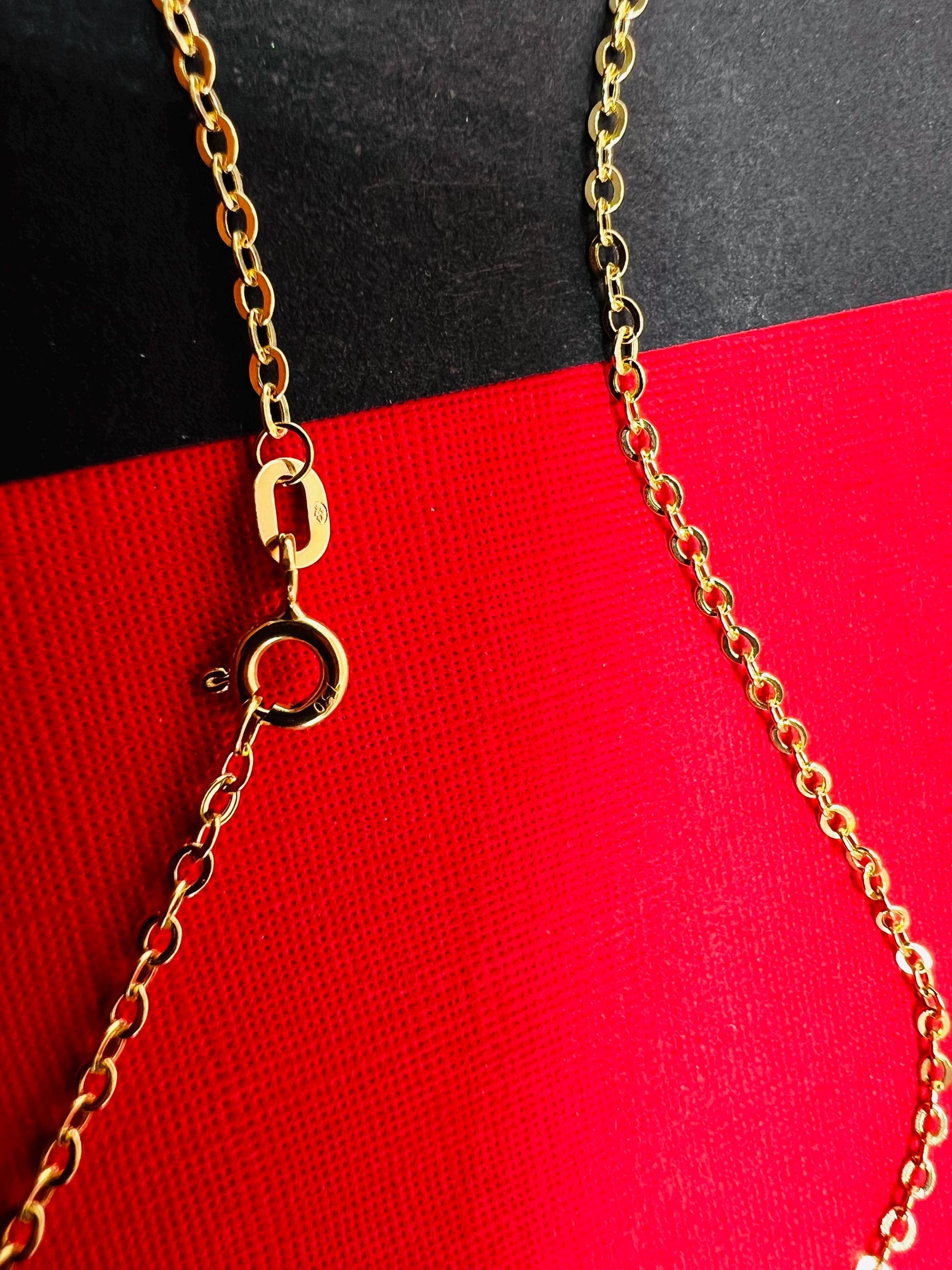 Chaîne forçat or jaune massif 18k 750%