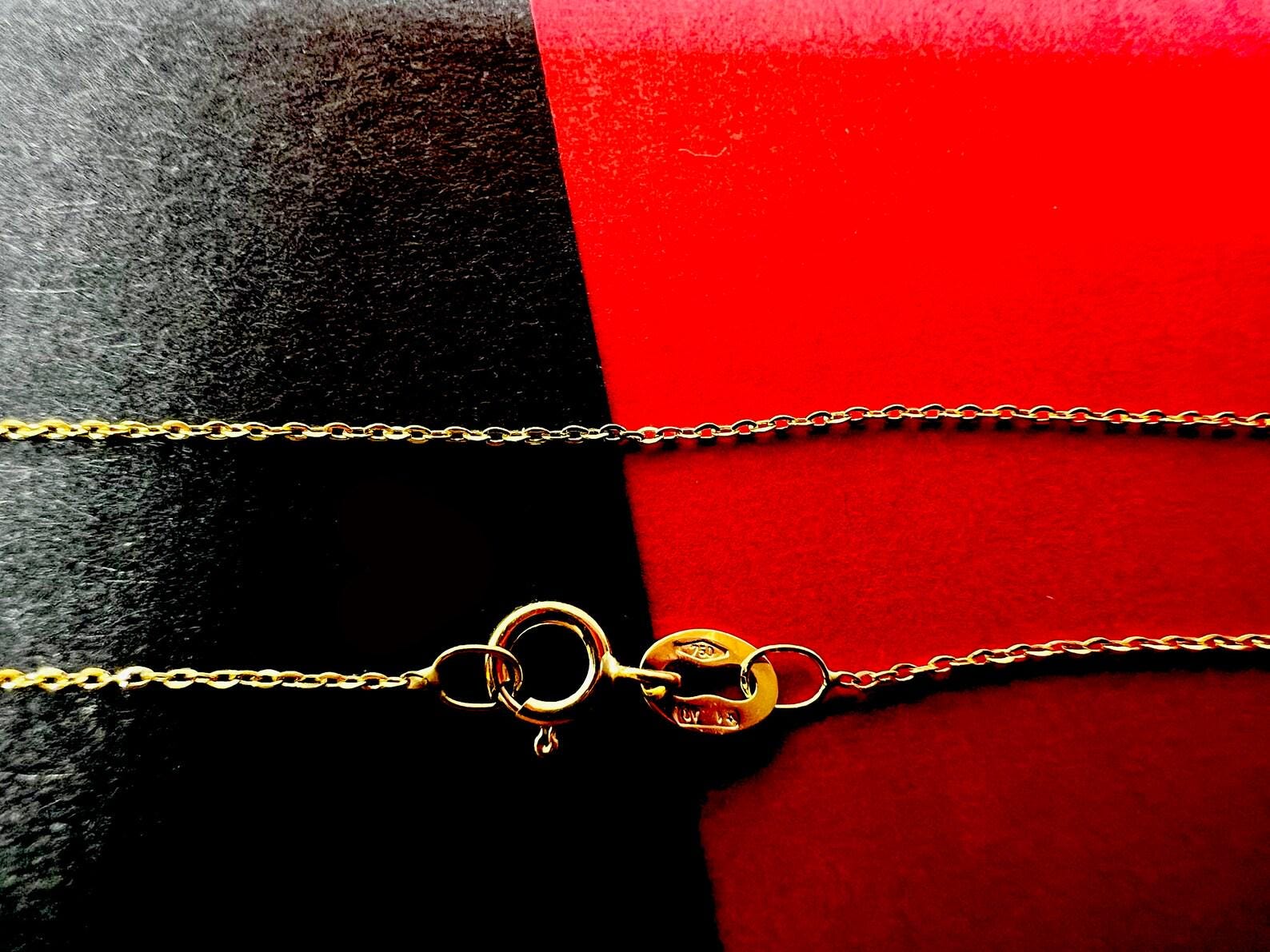 Chaîne or jaune massif 18k 750%