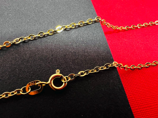 Chaîne forçat or jaune massif 18k 750%