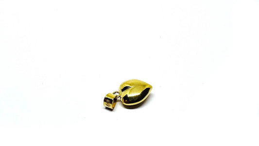 Pendentif Coeur plein Or jaune massif 18k 750%