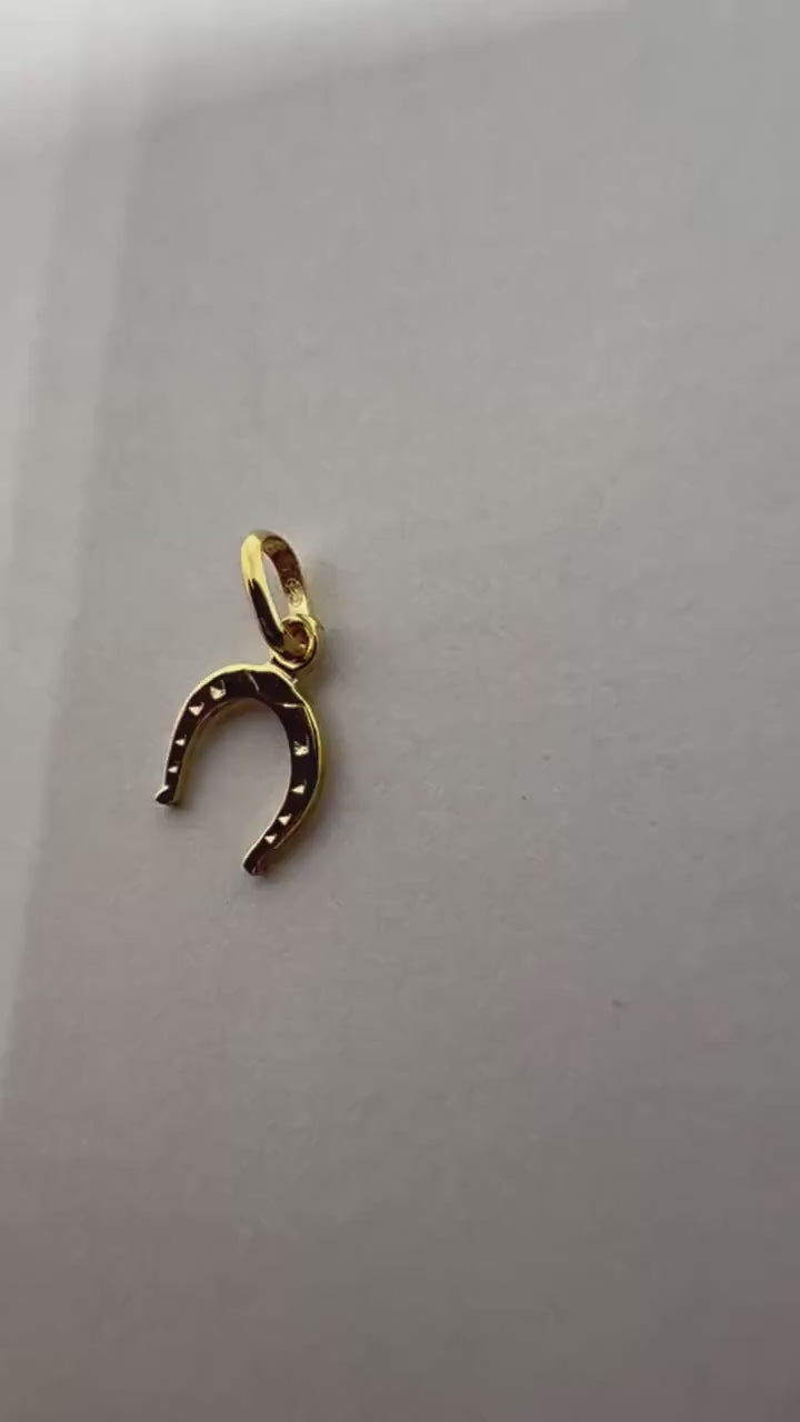 Pendentif Fer à cheval Or jaune massif 18k 750%