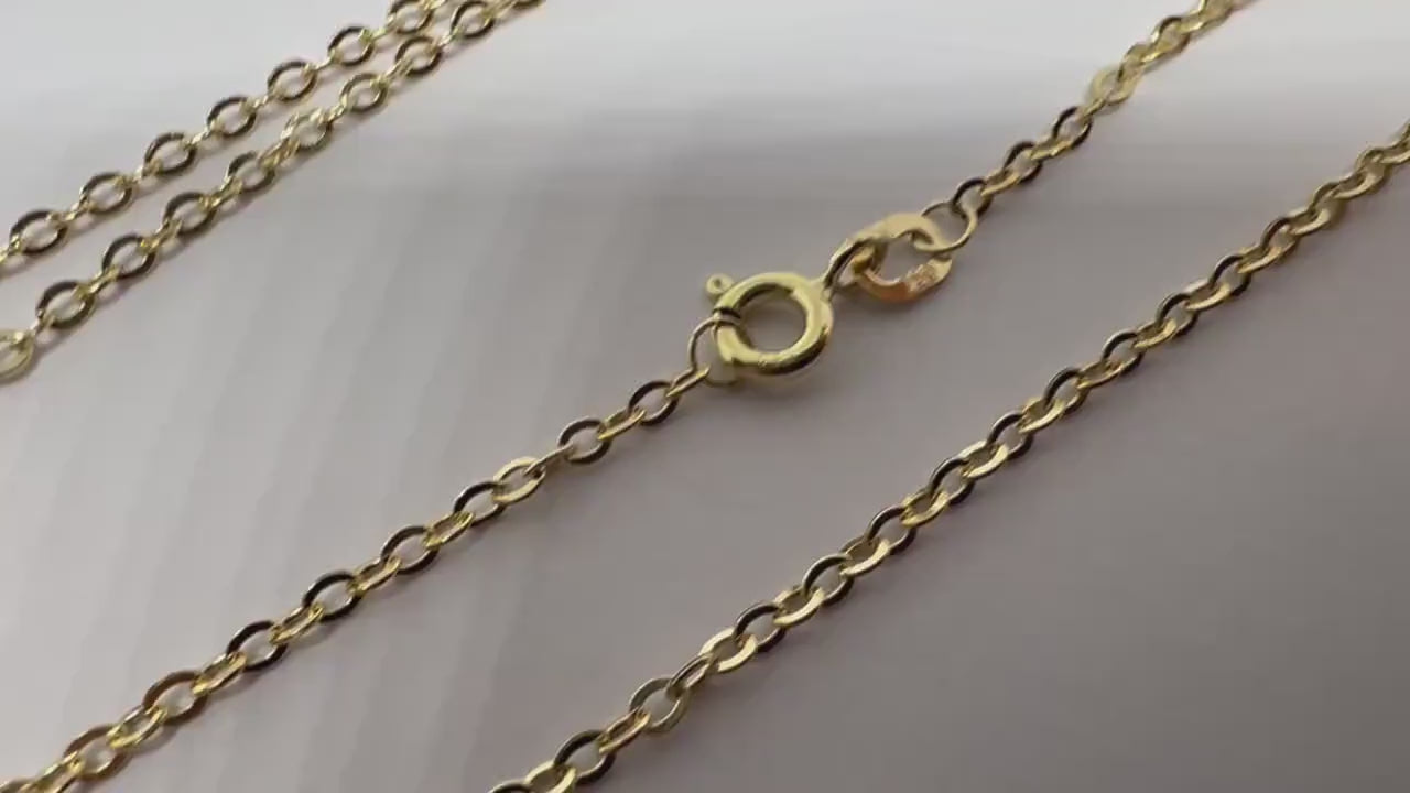 Chaîne forçat or jaune massif 18k 750% 45 cm 2 mm
