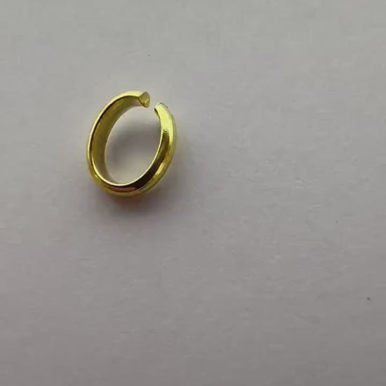 Bélière demi jonc or jaune massif 18 carats 750%