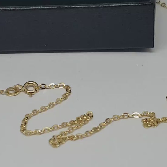 Chaîne or jaune massif 18k 750%  50 cm 1.70 mm
