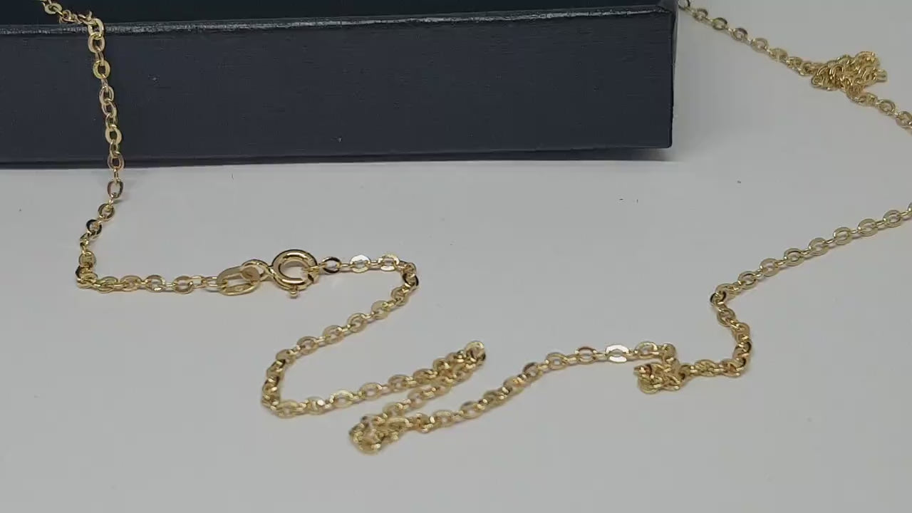 Chaîne or jaune massif 18k 750%  50 cm 1.70 mm