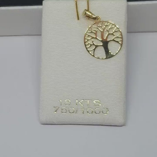 Pendentif Or jaune massif 18k 750% Arbre de Vie