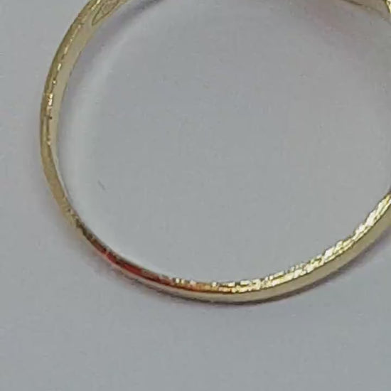 Chevalière cœur or jaune massif 18k 750% Taille 50