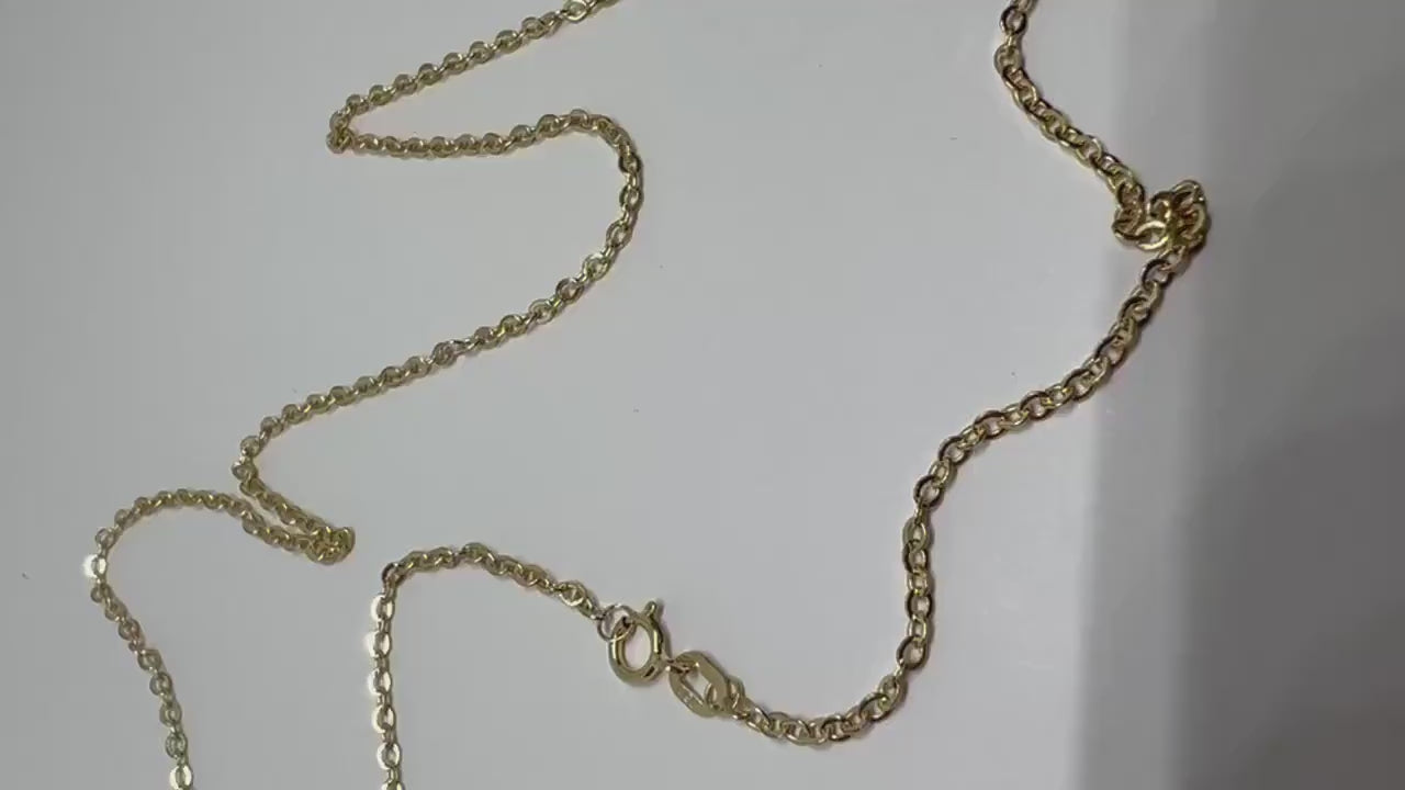 Chaîne or jaune massif 18k 750%  60 cm 2 mm