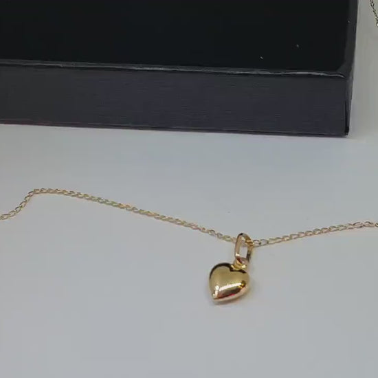 Pendentif Or jaune massif 18k 750% Coeur  amour