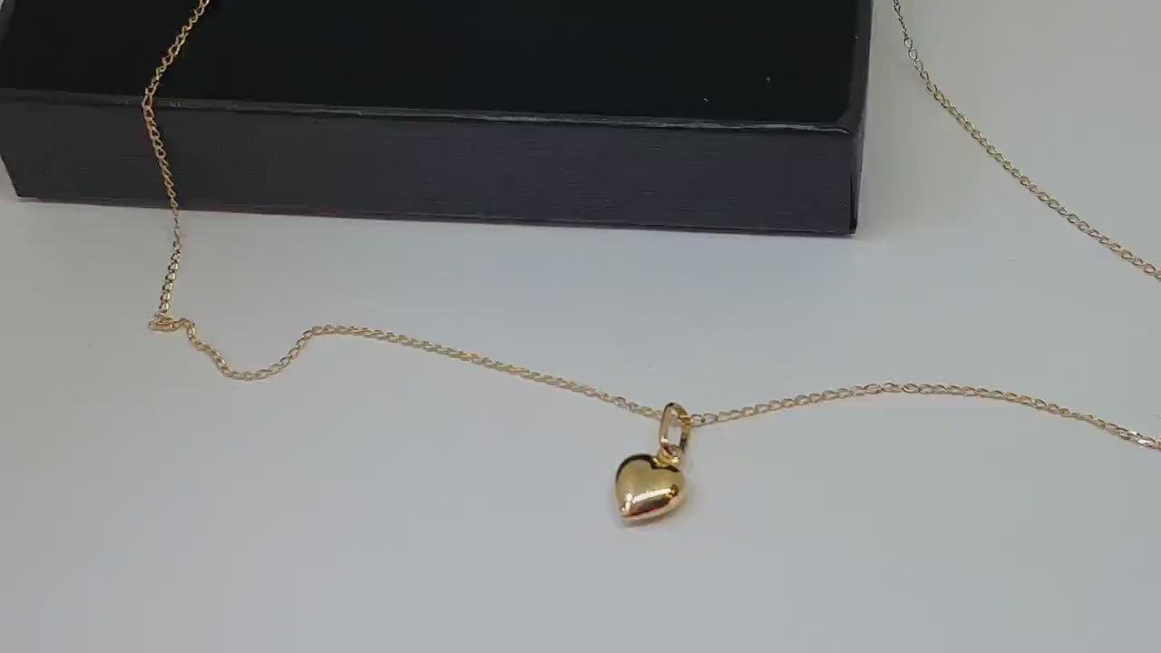 Pendentif Or jaune massif 18k 750% Coeur  amour