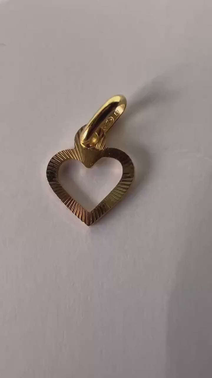 Pendentif Coeur Or jaune massif 18K 750%