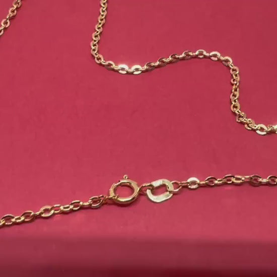Chaîne or jaune massif 18k 750%  50 cm 2 mm