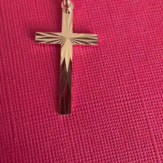 Pendentif Or massif 18k 750%  Croix Divine
