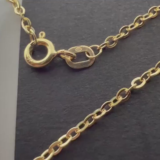 Chaîne or jaune massif 18k 750%  50 cm  1.70 mm