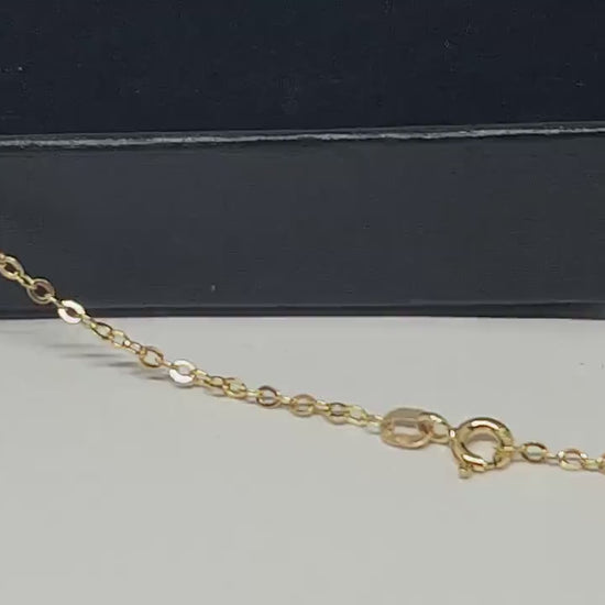 Chaîne or jaune massif 18k 750% 60 cm  1.70 mm