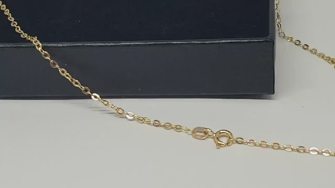 Chaîne or jaune massif 18k 750% 60 cm  1.70 mm