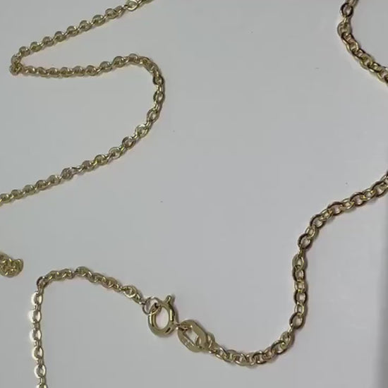 Chaîne or jaune massif 18k 750%  50 cm 1.70 mm