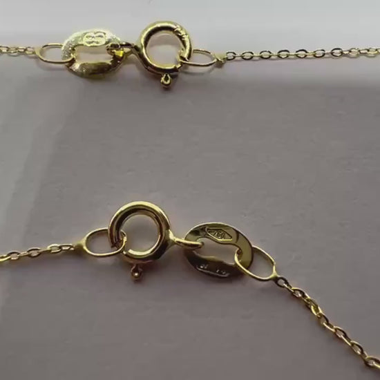 Chaîne or jaune massif  18k 750%