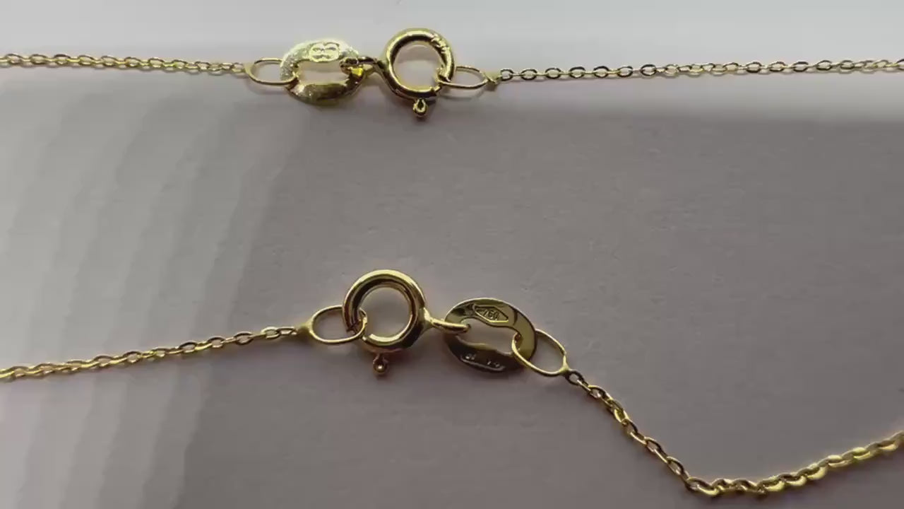 Chaîne or jaune massif  18k 750%